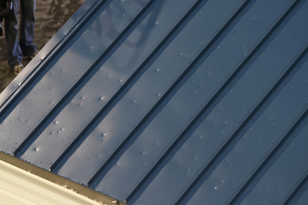 hailstone impacts on a standing seam metal roof system